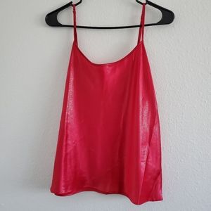 Gilligan & O'Malley Red Shimmery Strapless Blouse